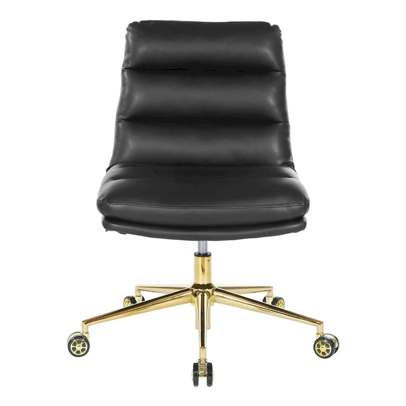 Swivel Office Chair in Faux Leather
