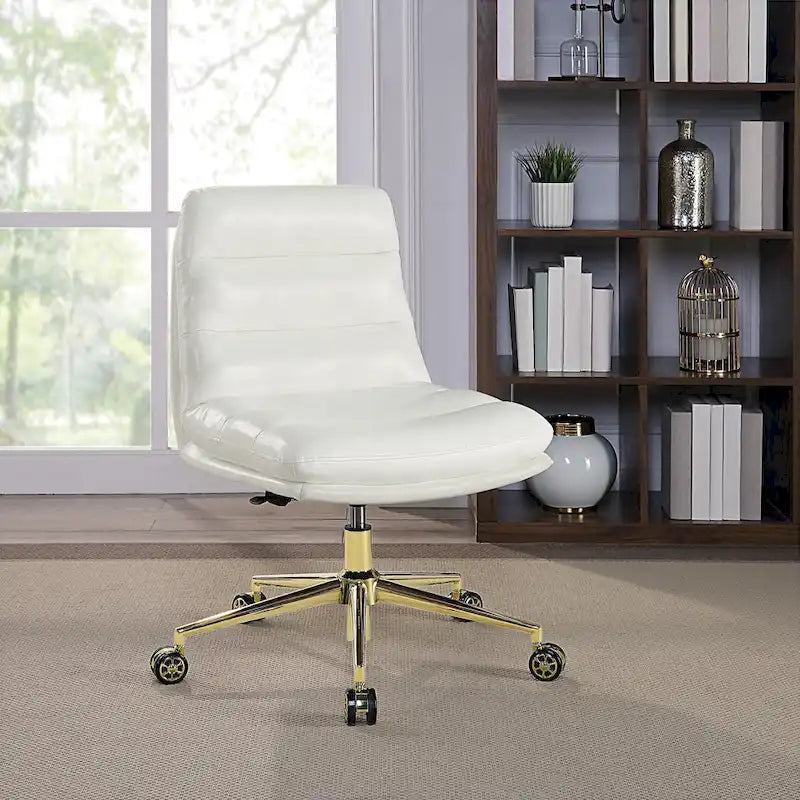 Swivel Office Chair in Faux Leather