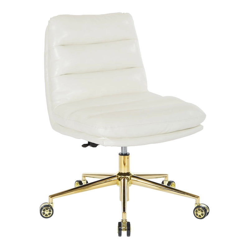 Swivel Office Chair in Faux Leather