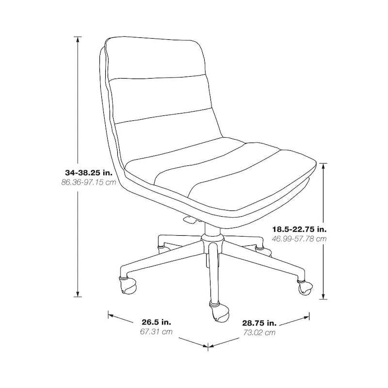 Swivel Office Chair in Faux Leather