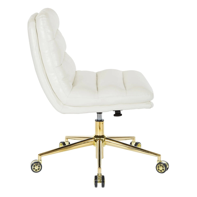 Swivel Office Chair in Faux Leather