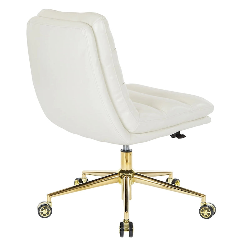 Swivel Office Chair in Faux Leather