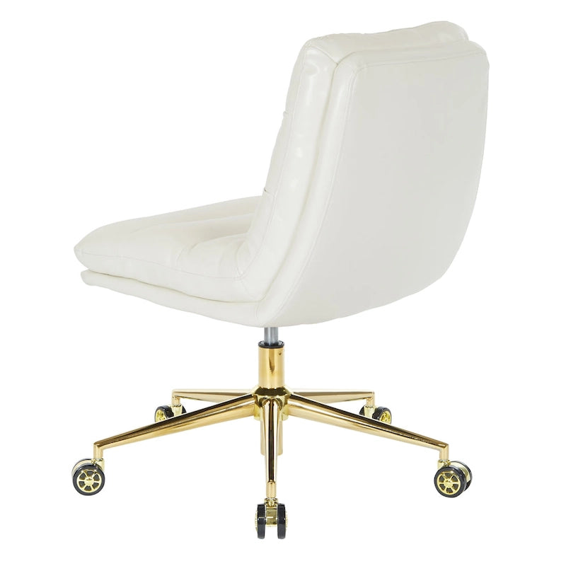 Swivel Office Chair in Faux Leather