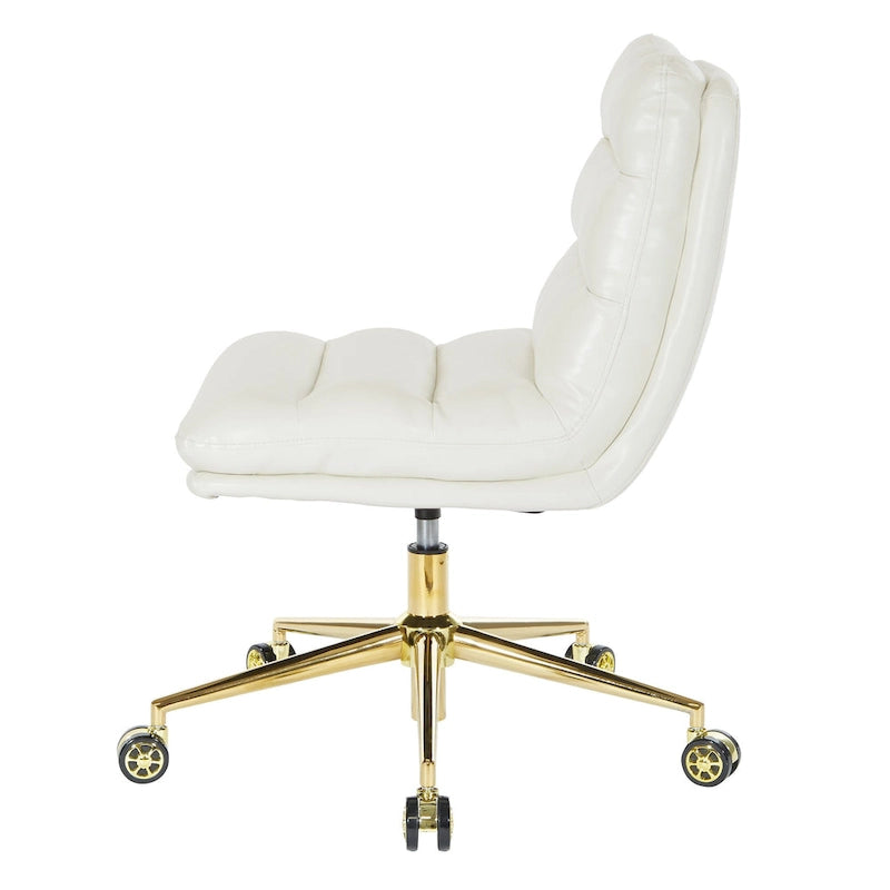 Swivel Office Chair in Faux Leather