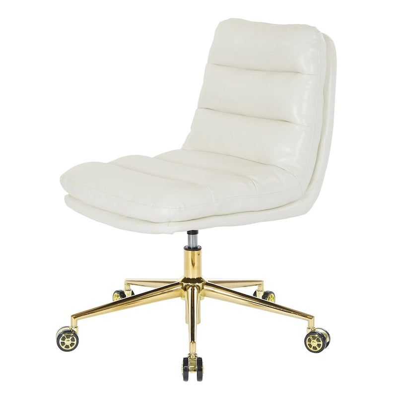 Swivel Office Chair in Faux Leather