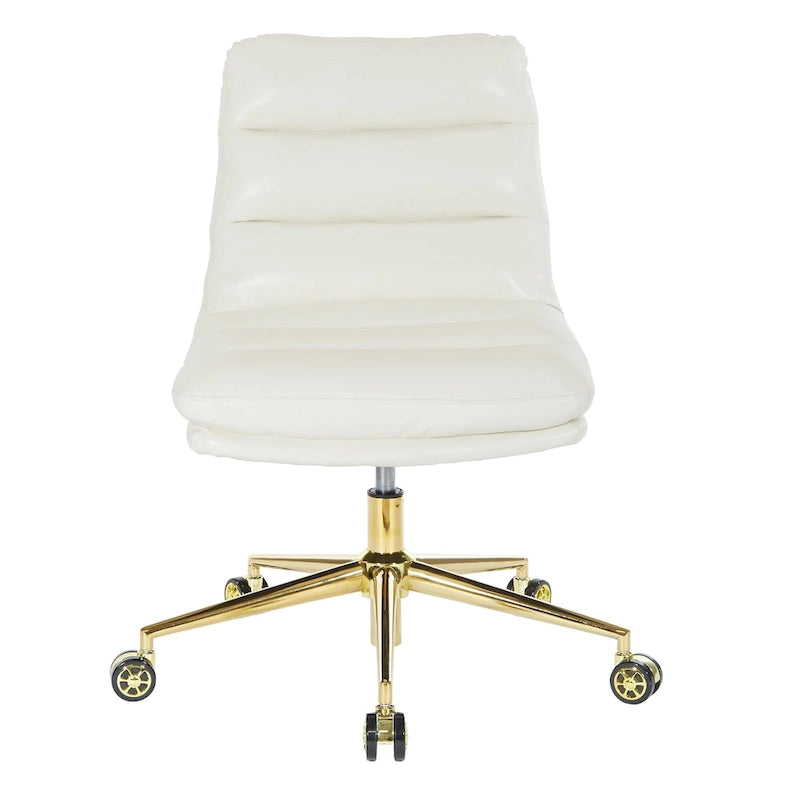 Swivel Office Chair in Faux Leather