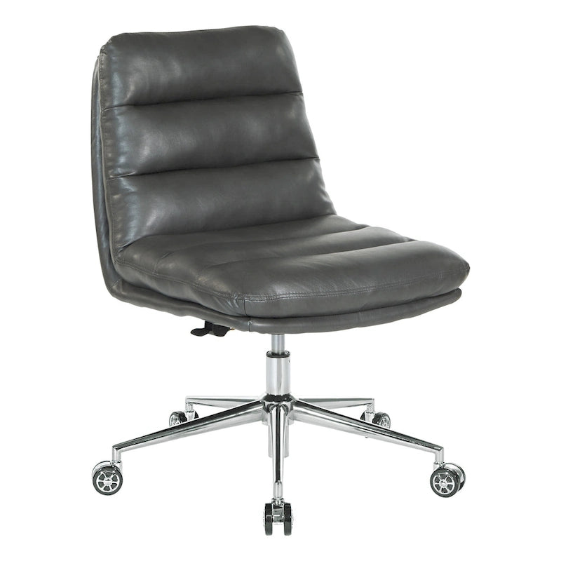 Swivel Office Chair in Faux Leather