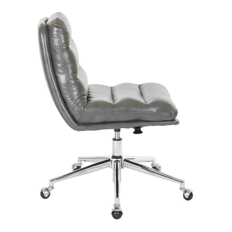 Swivel Office Chair in Faux Leather