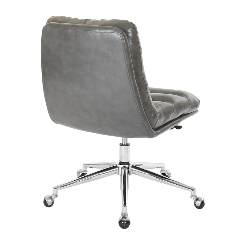 Swivel Office Chair in Faux Leather