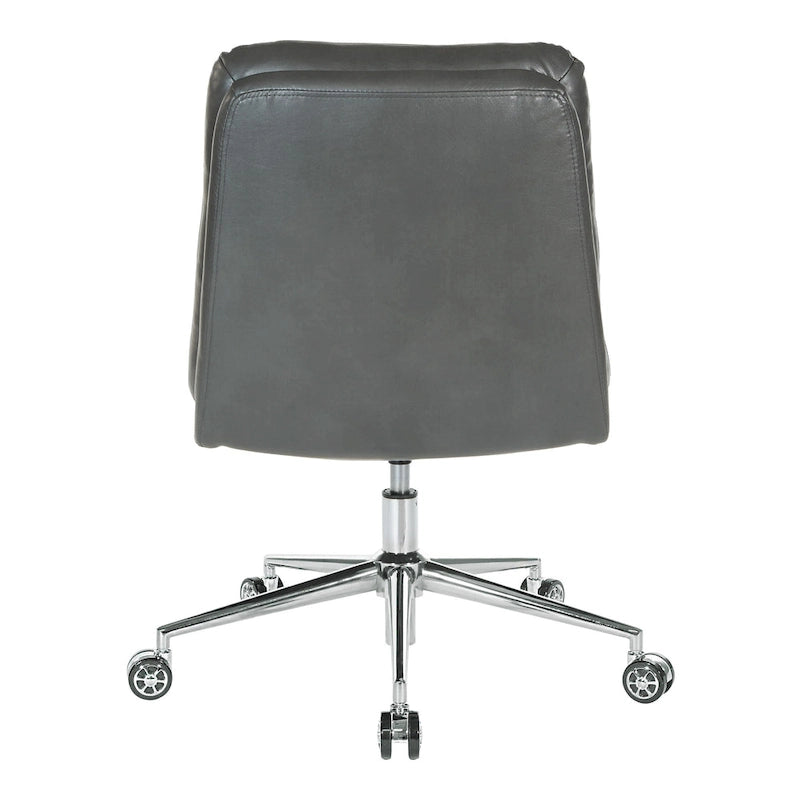 Swivel Office Chair in Faux Leather