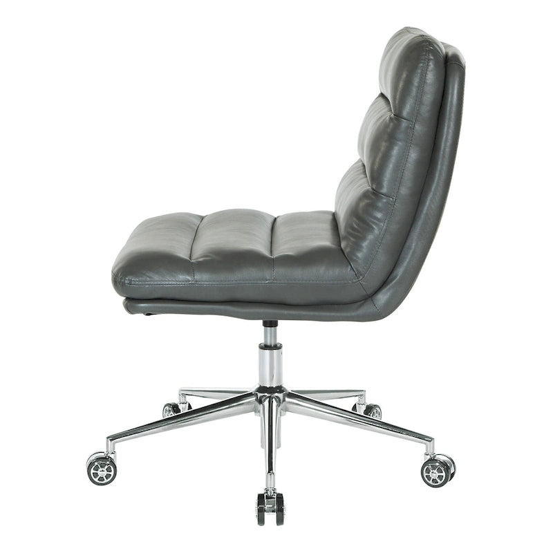 Swivel Office Chair in Faux Leather