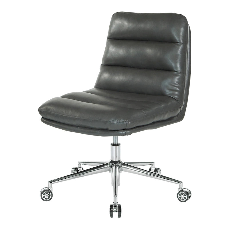 Swivel Office Chair in Faux Leather