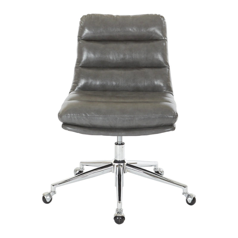 Swivel Office Chair in Faux Leather