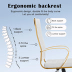 Ribbed Computer Office Chair Adjustable Swivel High Back Desk Chair