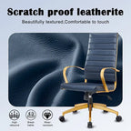 Ribbed Computer Office Chair Adjustable Swivel High Back Desk Chair