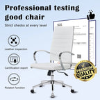 Ribbed Computer Office Chair Adjustable Swivel High Back Desk Chair