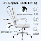 Ribbed Computer Office Chair Adjustable Swivel High Back Desk Chair