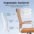 Ribbed Computer Office Chair Adjustable Swivel High Back Desk Chair