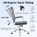 Ribbed Computer Office Chair Adjustable Swivel High Back Desk Chair