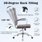 Ribbed Computer Office Chair Adjustable Swivel High Back Desk Chair