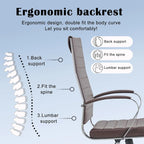 Ribbed Computer Office Chair Adjustable Swivel High Back Desk Chair