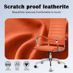 Ribbed Computer Office Chair Adjustable Swivel High Back Desk Chair