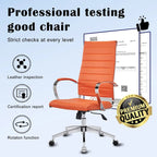 Ribbed Computer Office Chair Adjustable Swivel High Back Desk Chair