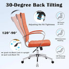 Ribbed Computer Office Chair Adjustable Swivel High Back Desk Chair
