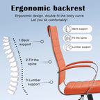 Ribbed Computer Office Chair Adjustable Swivel High Back Desk Chair