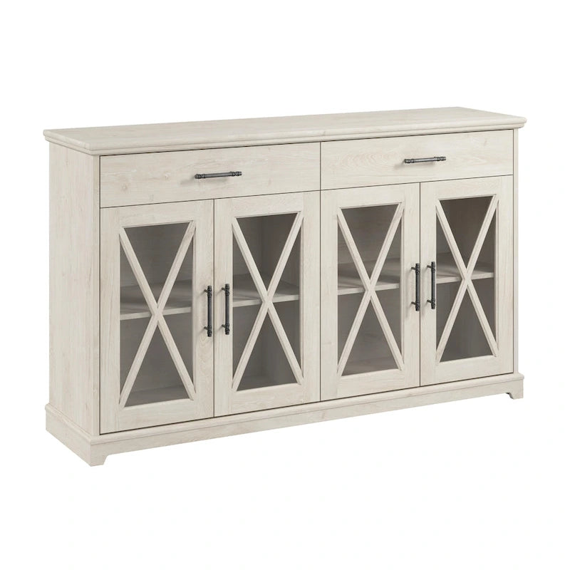 60W Farmhouse TV Stand for 75 Inch TV