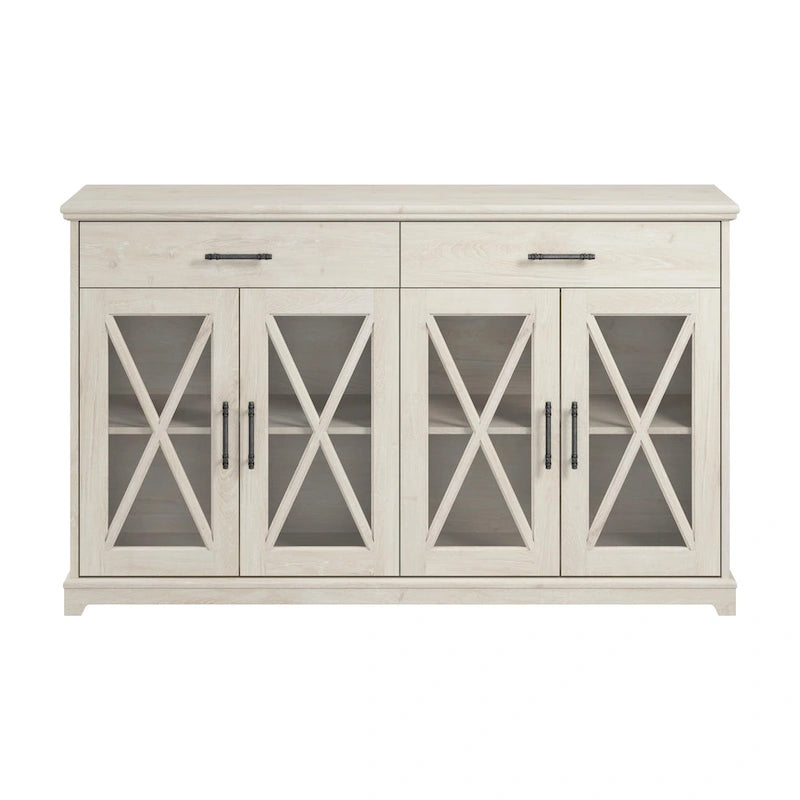 60W Farmhouse TV Stand for 75 Inch TV