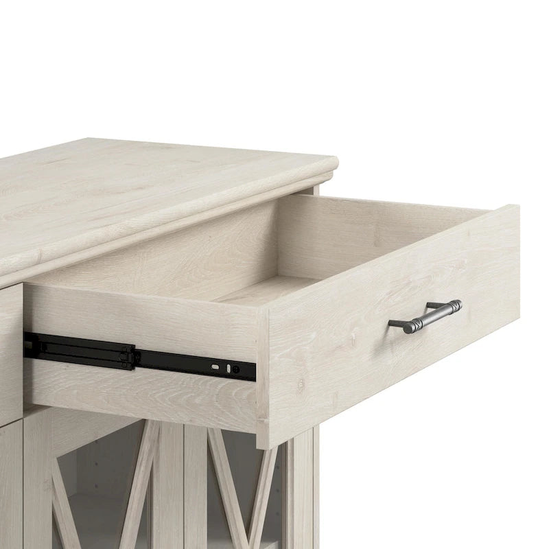 60W Farmhouse TV Stand for 75 Inch TV