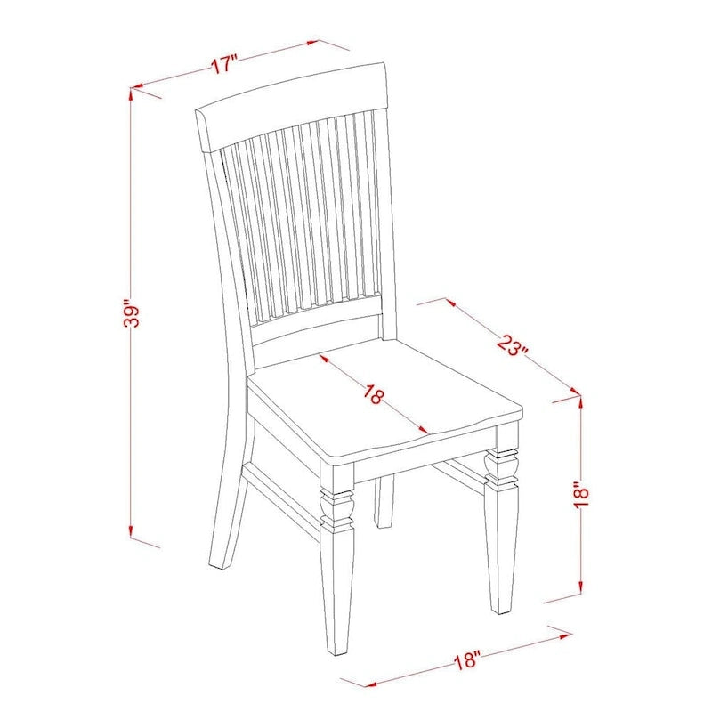 3 Piece Dinette Set Contains a Round Dining Table and 2 Dining Room Chairs, (Finish Options)