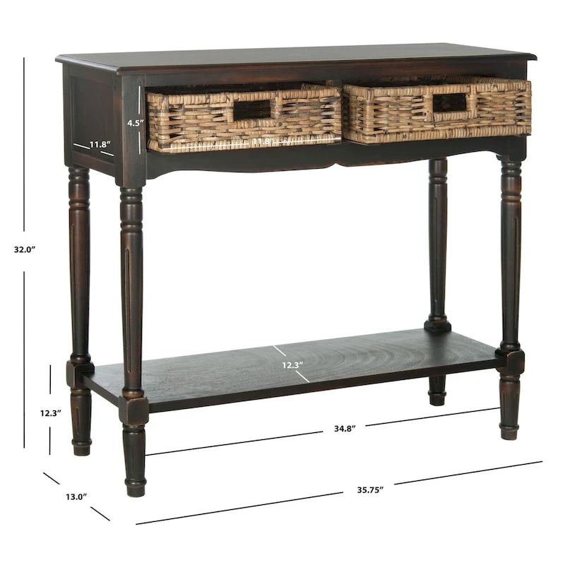 Classie Brown Console - 35.8 x 13 x 31.9 - 36Wx13Dx32H