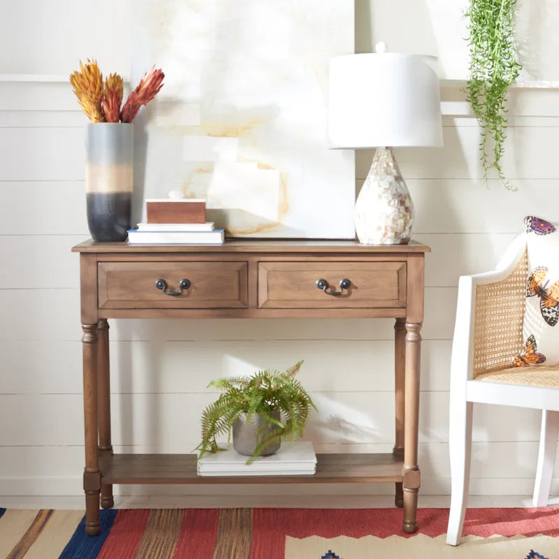 Justina 2-Drawer Console Table - 35.5 W x 13 L x 29.5 H - 36Wx13Dx30H