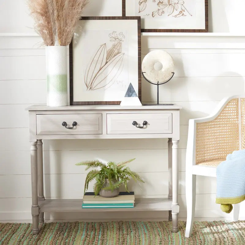 Justina 2-Drawer Console Table - 35.5 W x 13 L x 29.5 H - 36Wx13Dx30H