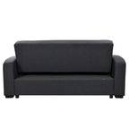 Canapé convertible avec dossier inclinable, porte-gobelets et coussins