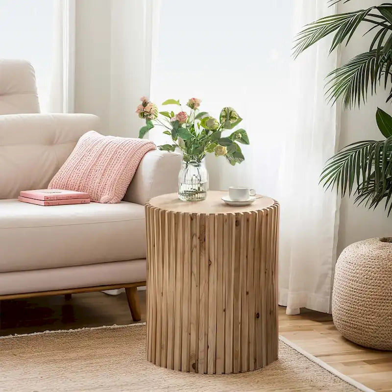 Retro Fashion Style Cylindrical Coffee Table