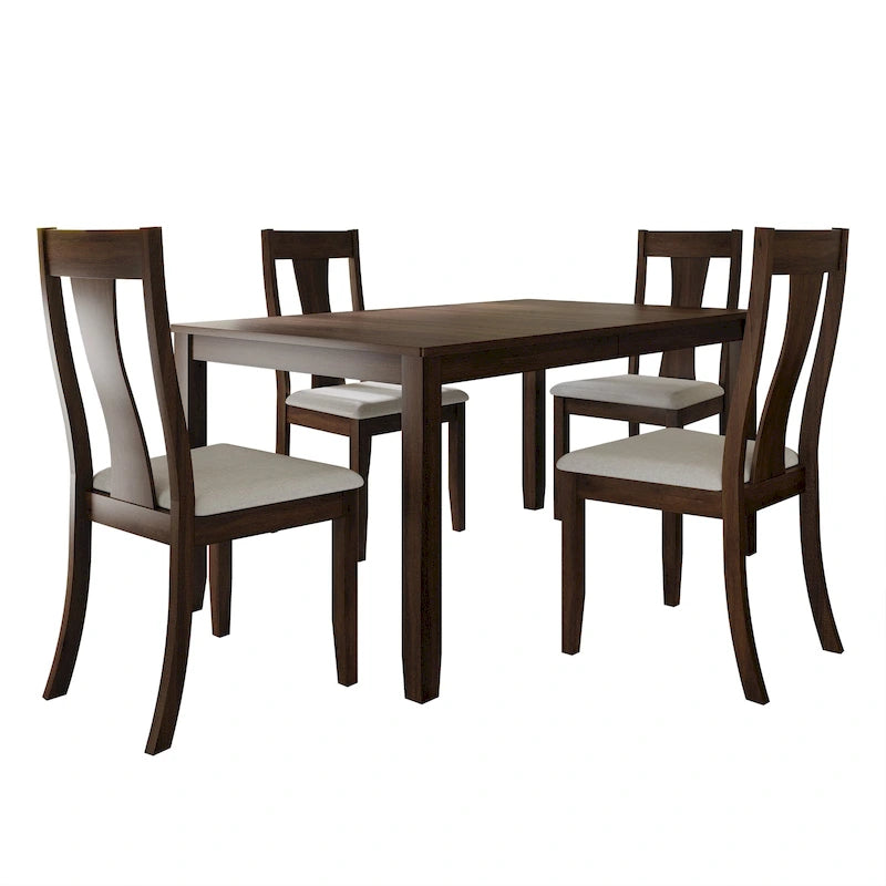 Vintage Style 5-piece Wooden Dining Set