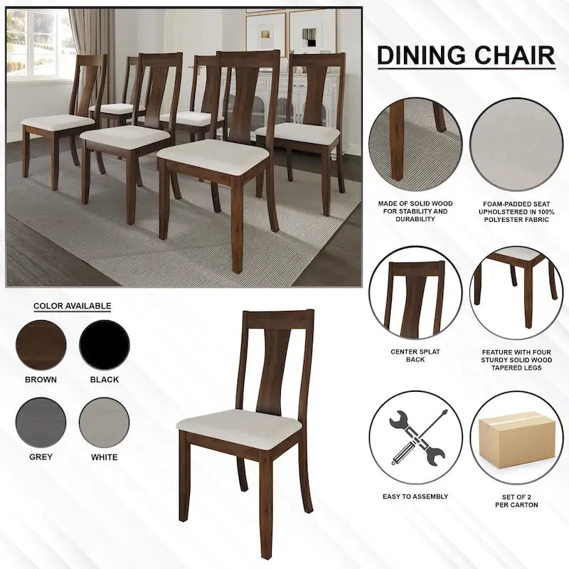 Vintage Style 5-piece Wooden Dining Set