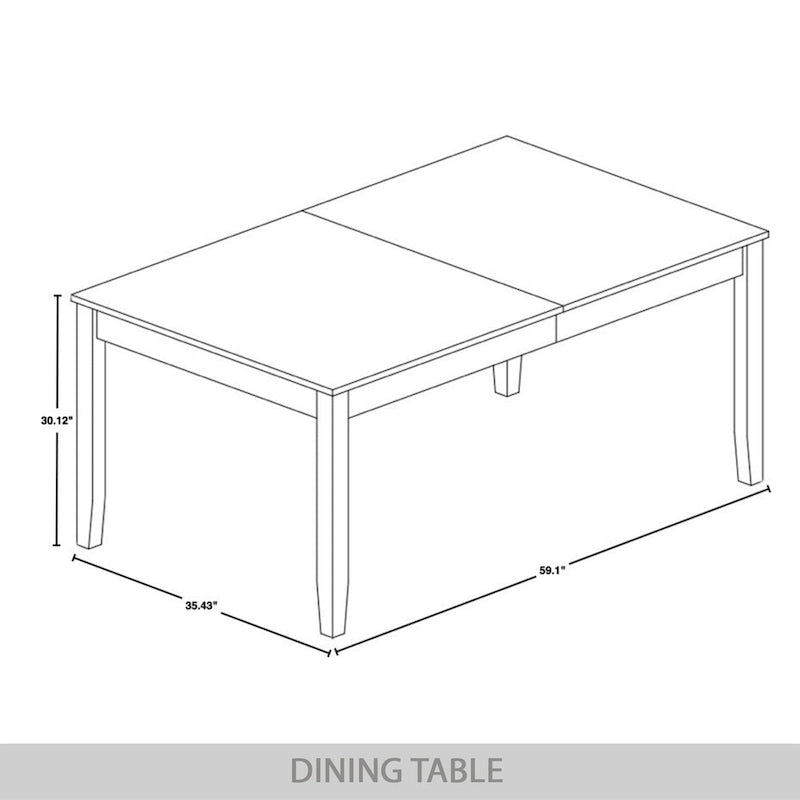 Vintage Style 5-piece Wooden Dining Set