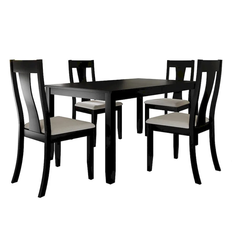 Vintage Style 5-piece Wooden Dining Set
