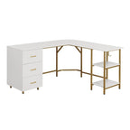 Modern Designs L-förmiger Schreibtisch fürs Homeoffice mit Stauraum