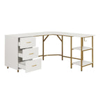 Modern Designs L-förmiger Schreibtisch fürs Homeoffice mit Stauraum