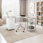 Modern Designs L-förmiger Schreibtisch fürs Homeoffice mit Stauraum