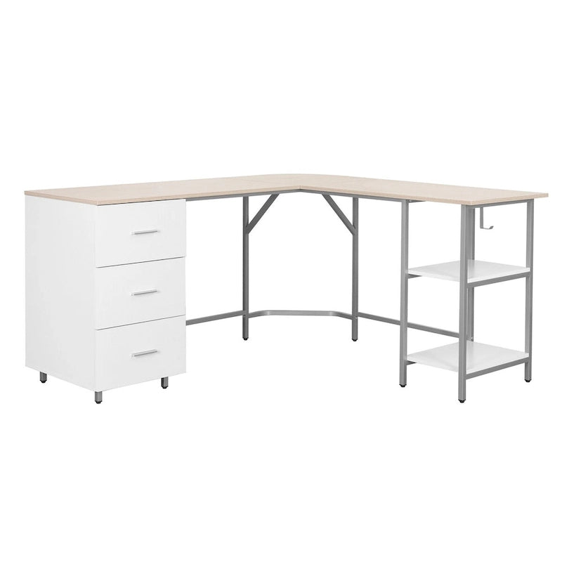 Modern Designs L-Shape Home Office Desk With Storage
