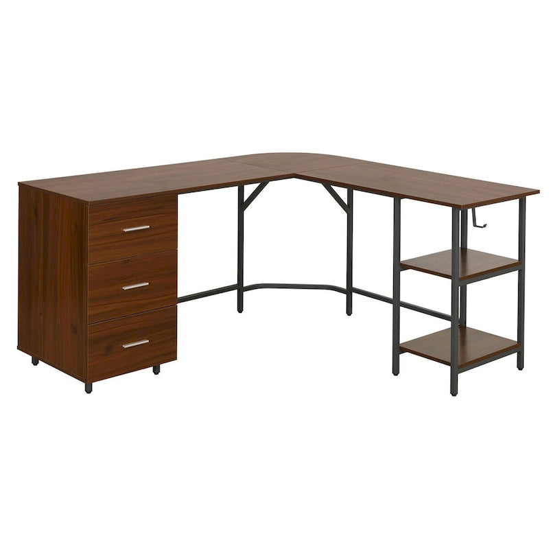 Modern Designs L-Shape Home Office Desk With Storage