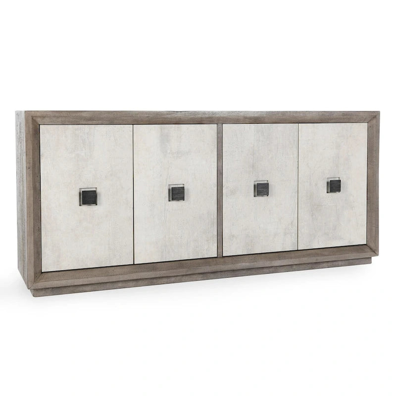 80 Distressed Gray Sideboard Buffet