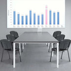 Ensemble de chaises de conférence pour salle de réunion avec cadre métallique et dossier rembourré