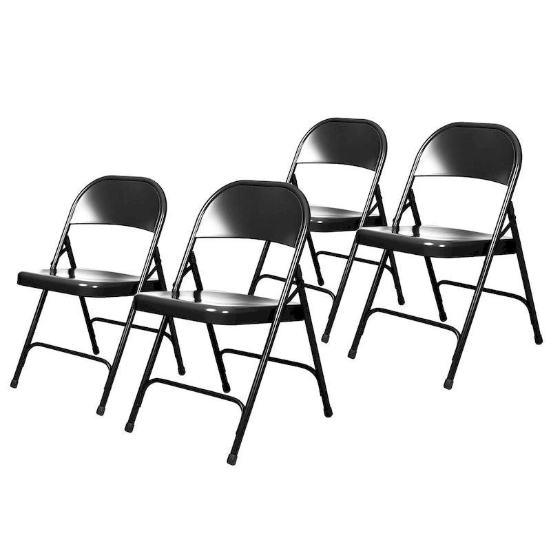 Metal Round-Backed Folding Chair, Pack of 4